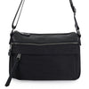 SARRER Leather-Trimmed Lightweight Nylon Crossbody Bag - Black