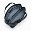 Castello Nappa Leather Tote cum Shoulder Bag - Jet Black (3712)