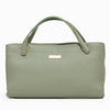 Castello Nappa Leather Tote cum Shoulder Bag - Sage Olive (3712)