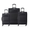 Delsey Paris Securitech Vanguard DY40038 55cm 4 Double Wheels Expandable Cabin Soft Trolley Case - Black