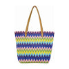 Stone Lodge Woven Straw Shoulder Bag - Pink/Navy