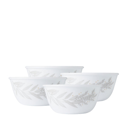 CORELLE 4pc 450ml Bowl Set - Silver Crown