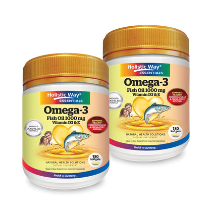 Holistic Way Omega 3 Fish Oil 100mg 180's (Buy 1 Free 1)