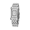 Black By Blue Brave Monica White Guilloche Dial Genuine Diamonds Silver Bracelet Watch - White