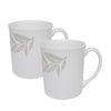 CORELLE 2pc Porcelain Mug Ste - Silver Crown