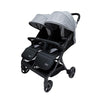 Lucky Baby City Hopper Twin Stroller - Grey / Black
