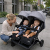 Lucky Baby City Hopper Twin Stroller - Grey / Black