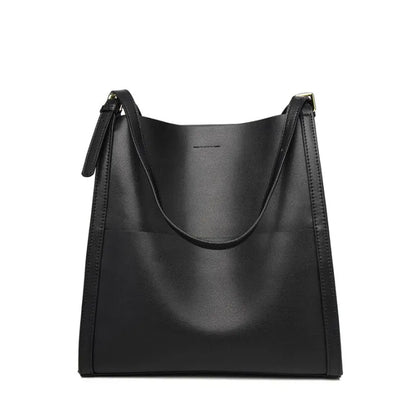 SARRER Leather Shopper Bag - Black