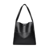 SARRER Leather Shopper Bag - Black