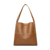 SARRER Leather Shopper Bag - Brown