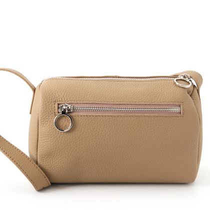 SARRER Leather Crossbody Bag - Khaki