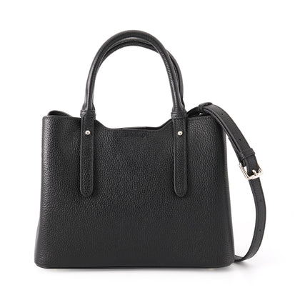 SARRER Leather Satchel Bag cum Crossbody Bag - Black