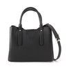 SARRER Leather Satchel Bag cum Crossbody Bag - Black