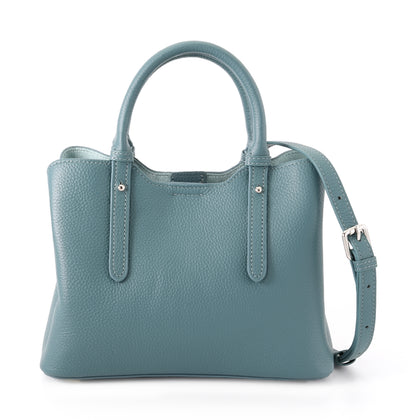 SARRER Leather Satchel Bag cum Crossbody Bag - Light Blue