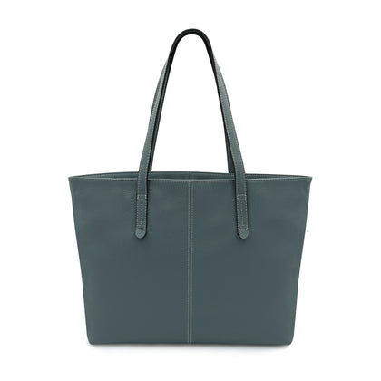 SARRER Leather Shopper Bag - Blue