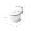 LUCKY BABY Mini Toilet Potty with Flash Sound PVC Seat - Grey