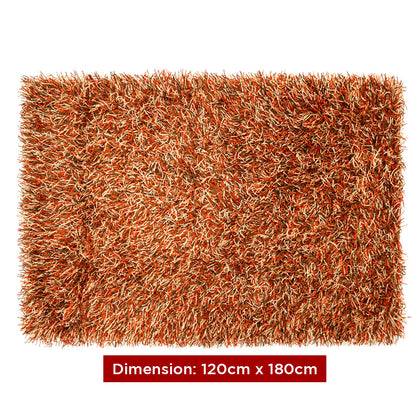 Smart Living Handmade Silky Shaggy Carpet (120 x 180cm) - Orange