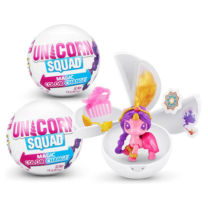 Zuru 5 Surprise Unicorn Squad Series 7 Magic Color Change - Assorted Mystery Surprise Capsule Collectible Toy