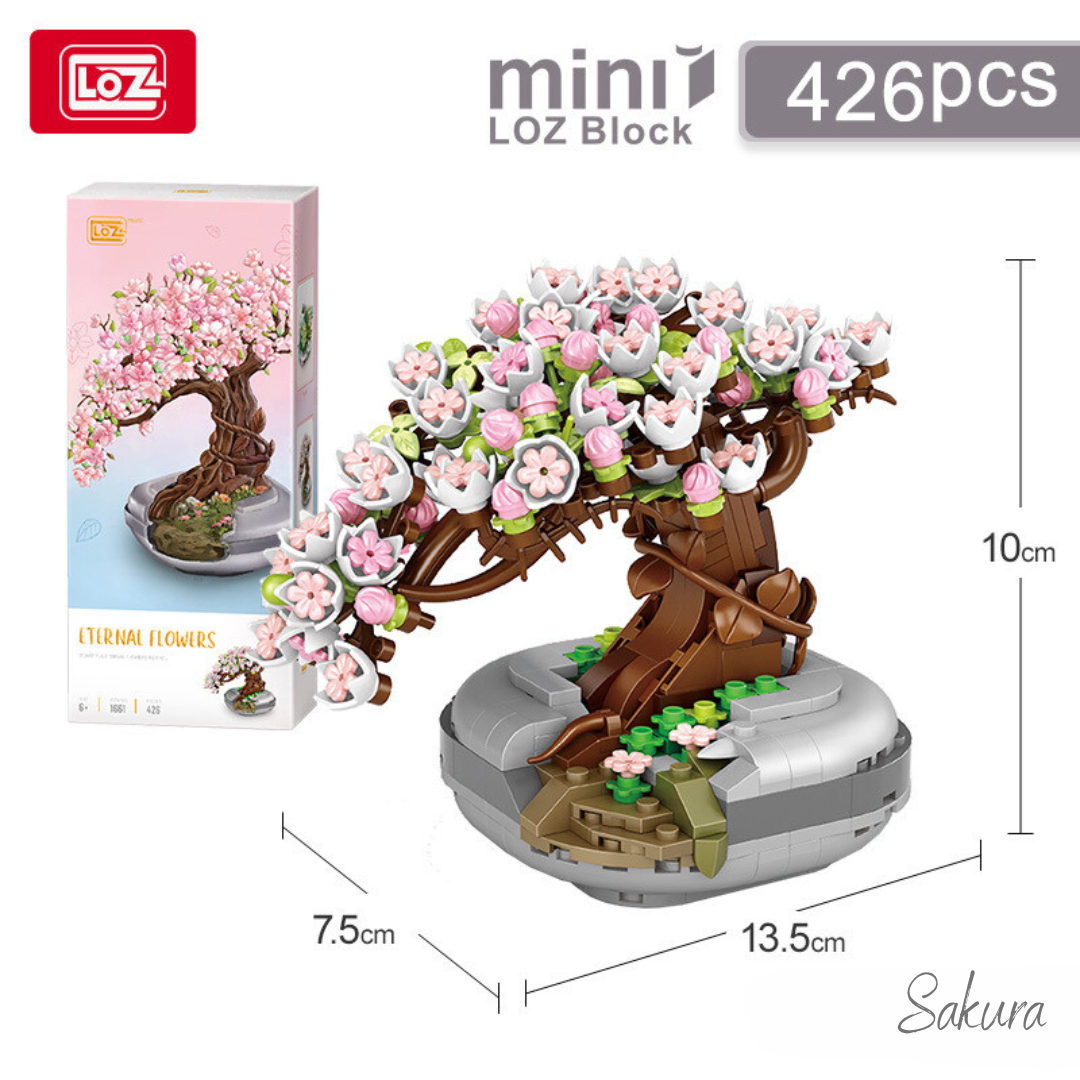 LOZ Eternal Flowers Mini Building Block 1661 - Sakura UV Reactive