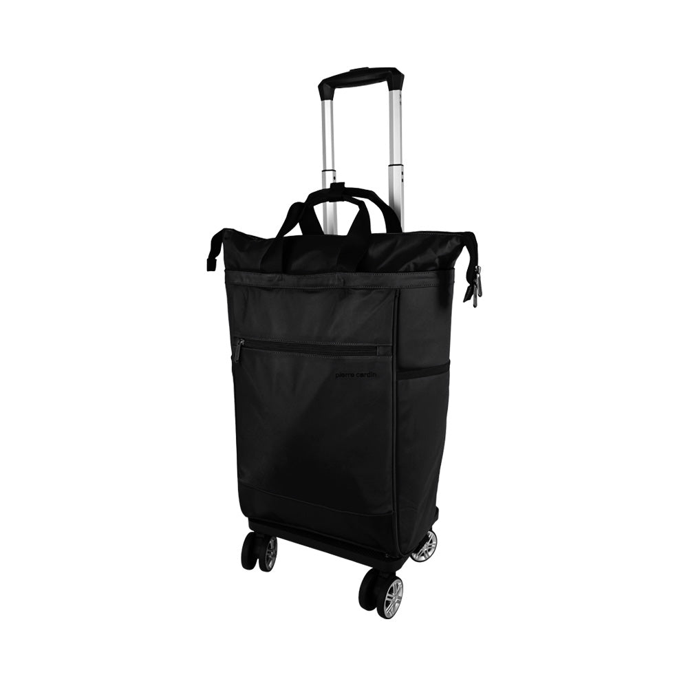 Pierre Cardin 20" Backpack with Detachable Trolley - Black