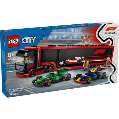 LEGO City: F1® Truck with RB20 & AMR24 F1® Cars (60445)