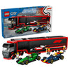 LEGO City: F1® Truck with RB20 & AMR24 F1® Cars (60445)