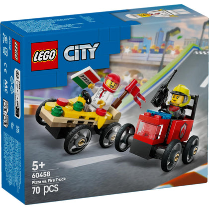 LEGO City: Pizza vs. Fire Truck Race Car Pack (60458)