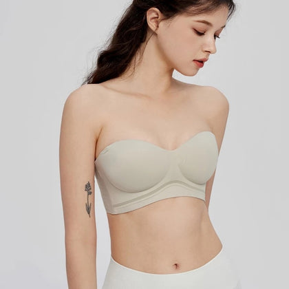 Pierre Cardin Smooth Touch Push-Up Wireless Half-Cup Bra - Nude