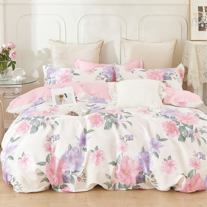 KINGSFORD Placid Bedset 1500TC 100% Cotton Sateen (Single/Super Single/Queen/King) - Berries Flowers