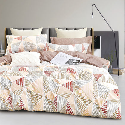 KINGSFORD Placid Bedset 1500TC 100% Cotton Sateen (Single/Super Single/Queen/King) - Urban Shapes