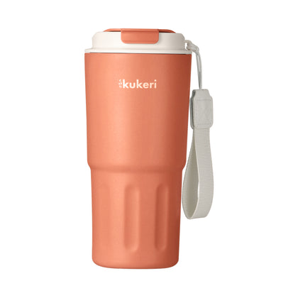 Kukeri 580ml Vacuum Travel Mug - Salmon