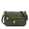 SEMBONIA Pebbled Faux Leather Shoulder Bag with Detachable Long / Short Shoulder Straps - Khaki