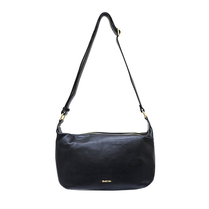 Sembonia Leather Shoulder Bag - Black