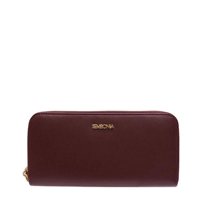 SEMBONIA Leather Wallet - Maroon