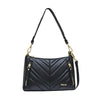 Sembonia Qulited Leather Shoulder Bag - Black