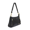 Sembonia Qulited Leather Shoulder Bag - Black