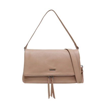 Sembonia Soft Grain Leather Bag with 2 Deatchable Shoulder Straps - Pink