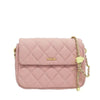 Sembonia Quilted Leather Half-Flap with Chain Strap - Pink