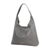 SEMBONIA 2-in-1 Embossed Hobo Bag with Detachable Sling Bag - Grey
