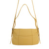 SARRER Pebbled Leather Shoulder cum Crossbody Bag - Yellow