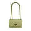Valentino Rudy Leather Trimmed Quilted Microfiber Half-Flap Bag (M) - Beige