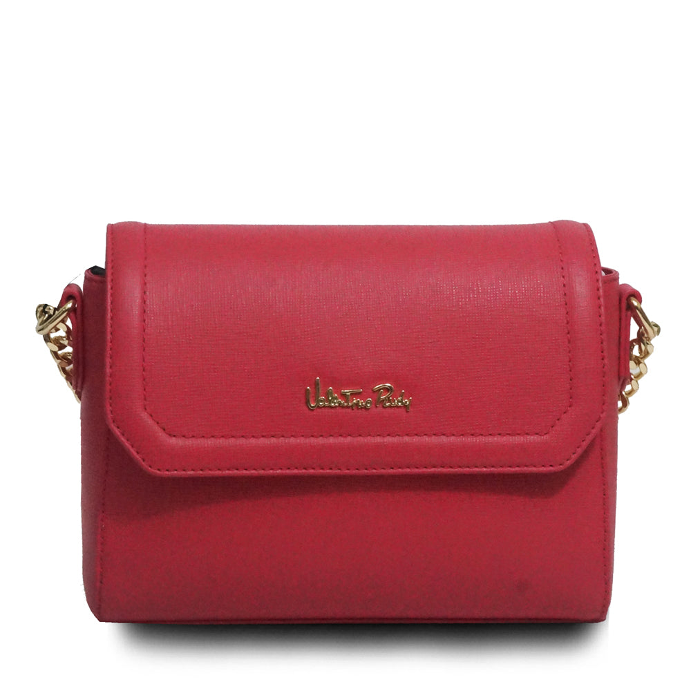 Valentino Rudy Saffiano Leather Half-flap Crossbody Bag - Fuschia