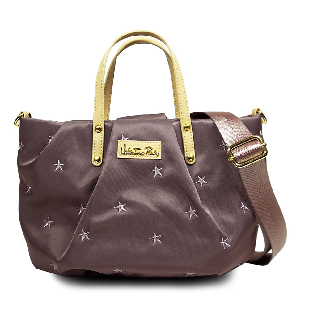 Valentino Rudy Lightweight Tote with Embroidered Motifs - Purple