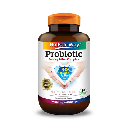 Holistic Way Probiotic Acidophilus Complex 30 Billion 30 Vegicaps