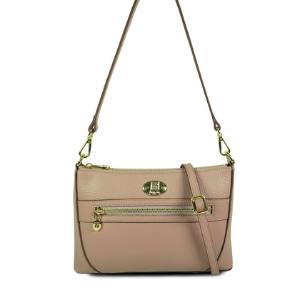 Valentino Rudy Structured Leather Crossbody Bag - Pink