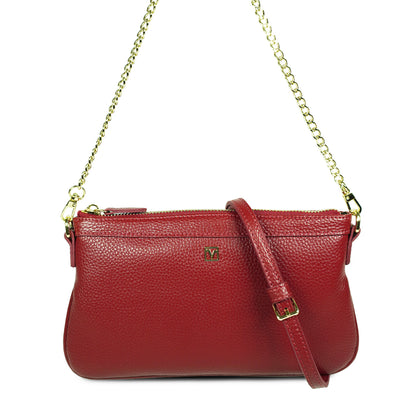 Valentino Rudy Leather Shoulder and Crossbody Bag - Red