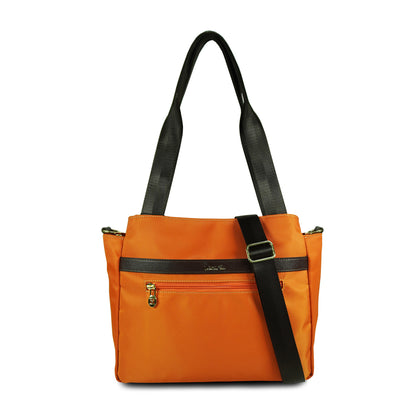 Valentino Rudy Leather Trimmed Shopper - Orange