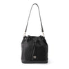 Valentino Rudy Leather Trimmed Bucket Bag - Black