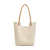 SARRER Leather Shopper Bag - Beige