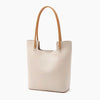 SARRER Leather Shopper Bag - Beige